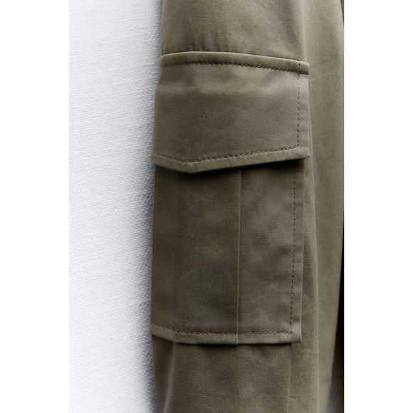 ZARA GABARDINE SHIRT DRESS SMALL MEDIUM LARGE SIZES - Picture 8 of 9